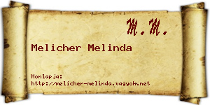 Melicher Melinda névjegykártya